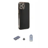 MARSİLYAN™- iPhone 12 Pro Max Kılıf Yankı Serisi - Siyah Joko Magic 5D Cam + Renkli Kamera Lens Koruma Cam - MI