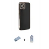 MARSİLYAN™- iPhone 12 Pro Max Kılıf Yankı Serisi - Siyah Joko Magic 5D Cam + Shine Kamera Lens Koruma Cam - MI