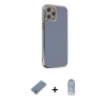 MARSİLYAN™- iPhone 12 Pro Max Kılıf Yankı Serisi - Siyah Joko Magic 5D Cam + Metal Kamera Lens Koruma Cam - GS