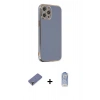 MARSİLYAN™- iPhone 12 Pro Max Kılıf Yankı Serisi - Siyah Joko Magic 5D Cam + Metal Kamera Lens Koruma Cam - GD