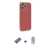 MARSİLYAN™- iPhone 12 Pro Max Kılıf Yankı Serisi - Siyah Joko Magic 5D Cam + Metal Kamera Lens Koruma Cam - GD
