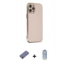 MARSİLYAN™- iPhone 12 Pro Max Kılıf Yankı Serisi - Siyah Joko Magic 5D Cam + Metal Kamera Lens Koruma Cam - GD