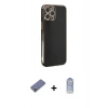 MARSİLYAN™- iPhone 12 Pro Max Kılıf Yankı Serisi - Siyah Joko Magic 5D Cam + Metal Kamera Lens Koruma Cam - GD