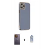 MARSİLYAN™- iPhone 12 Pro Max Kılıf Yankı Serisi - Siyah Joko Magic 5D Cam + Neon Fosforlu Kamera Lens - SI