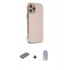 MARSİLYAN™- iPhone 12 Pro Max Kılıf Yankı Serisi - Siyah Joko Magic 5D Cam + Renkli Kamera Lens Koruma Cam - SI