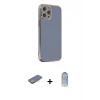 MARSİLYAN™- iPhone 12 Pro Max Kılıf Yankı Serisi - Siyah Joko Magic 5D Cam + Renkli Kamera Lens Koruma Cam - SI