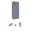 MARSİLYAN™- iPhone 12 Pro Max Kılıf Yankı Serisi - Siyah Joko Magic 5D Cam + Shine Kamera Lens Koruma Cam - SABE
