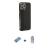 MARSİLYAN™- iPhone 12 Pro Max Kılıf Yankı Serisi - Siyah Joko Magic 5D Cam + Shine Kamera Lens Koruma Cam - PE