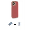 MARSİLYAN™- iPhone 12 Pro Max Kılıf Yankı Serisi - Siyah Joko Magic 5D Cam + Shine Kamera Lens Koruma Cam - PE