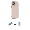 MARSİLYAN™- iPhone 12 Pro Max Kılıf Yankı Serisi - Siyah Joko Magic 5D Cam + Shine Kamera Lens Koruma Cam - PE