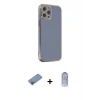 MARSİLYAN™- iPhone 12 Pro Max Kılıf Yankı Serisi - Siyah Joko Magic 5D Cam + Shine Kamera Lens Koruma Cam - PE