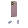 MARSİLYAN™- iPhone 12 Pro Max Kılıf Yankı Serisi - Siyah Joko Magic 5D Cam + Shine Kamera Lens Koruma Cam - PE