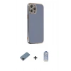 MARSİLYAN™- iPhone 12 Pro Max Kılıf Yankı Serisi - Siyah Joko Magic 5D Cam + Shine Kamera Lens Koruma Cam - SH
