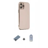 MARSİLYAN™- iPhone 12 Pro Max Kılıf Yankı Serisi - Siyah Joko Magic 5D Cam + Shine Kamera Lens Koruma Cam - SH