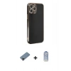 MARSİLYAN™- iPhone 12 Pro Max Kılıf Yankı Serisi - Siyah Joko Magic 5D Cam + Shine Kamera Lens Koruma Cam - SH