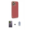 MARSİLYAN™- iPhone 12 Pro Max Kılıf Yankı Serisi - Siyah Joko Magic 5D Cam + Neon Fosforlu Kamera Lens - YL