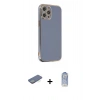 MARSİLYAN™- iPhone 12 Pro Max Kılıf Yankı Serisi - Siyah Joko Magic 5D Cam + Renkli Kamera Lens Koruma Cam - YL