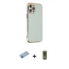 MARSİLYAN™- iPhone 12 Pro Max Kılıf Yankı Serisi - Siyah Joko Magic 5D Hayalet Cam + Shine Kamera Lens Koruma Cam - MI