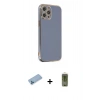 MARSİLYAN™- iPhone 12 Pro Max Kılıf Yankı Serisi - Siyah Joko Magic 5D Hayalet Cam + Shine Kamera Lens Koruma Cam - MI