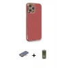 MARSİLYAN™- iPhone 12 Pro Max Kılıf Yankı Serisi - Siyah Joko Magic 5D Hayalet Cam + Renkli Kamera Lens Koruma Cam - TU