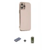 MARSİLYAN™- iPhone 12 Pro Max Kılıf Yankı Serisi - Siyah Joko Magic 5D Hayalet Cam + Renkli Kamera Lens Koruma Cam - MI