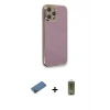 MARSİLYAN™- iPhone 12 Pro Max Kılıf Yankı Serisi - Siyah Joko Magic 5D Hayalet Cam + Shine Kamera Lens Koruma Cam - GD
