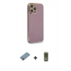MARSİLYAN™- iPhone 12 Pro Max Kılıf Yankı Serisi - Siyah Joko Magic 5D Hayalet Cam + Shine Kamera Lens Koruma Cam - GI