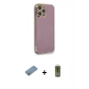 MARSİLYAN™- iPhone 12 Pro Max Kılıf Yankı Serisi - Siyah Joko Magic 5D Hayalet Cam + Shine Kamera Lens Koruma Cam - GS