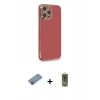 MARSİLYAN™- iPhone 12 Pro Max Kılıf Yankı Serisi - Siyah Joko Magic 5D Hayalet Cam + Shine Kamera Lens Koruma Cam - PE