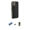 MARSİLYAN™- iPhone 12 Pro Max Kılıf Yankı Serisi - Siyah Joko Magic 5D Hayalet Cam + Shine Kamera Lens Koruma Cam - GD