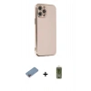 MARSİLYAN™- iPhone 12 Pro Max Kılıf Yankı Serisi - Siyah Joko Magic 5D Hayalet Cam + Shine Kamera Lens Koruma Cam - PE