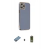 MARSİLYAN™- iPhone 12 Pro Max Kılıf Yankı Serisi - Siyah Joko Magic 5D Hayalet Cam + Shine Kamera Lens Koruma Cam - GI