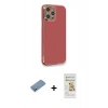 MARSİLYAN™- iPhone 12 Pro Max Kılıf Yankı Serisi - Siyah Mat Seramik Nano Ekran Koruyucu + Shine Kamera Lens Koruma Cam - GS