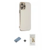 MARSİLYAN™- iPhone 12 Pro Max Kılıf Yankı Serisi - Siyah Mat Seramik Nano Ekran Koruyucu + Shine Kamera Lens Koruma Cam - GS