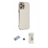 MARSİLYAN™- iPhone 12 Pro Max Kılıf Yankı Serisi - Siyah Mat Seramik Nano Ekran Koruyucu + Shine Kamera Lens Koruma Cam - MI