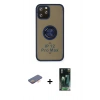 MARSİLYAN™- iPhone 12 Pro Max Kılıf Yörünge Çizgi - Şeffaf 360 Full Body Arka Koruyucu + Renkli Kamera Lens Koruma Cam - TU