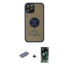MARSİLYAN™- iPhone 12 Pro Max Kılıf Yörünge Çizgi - Şeffaf 360 Full Body Arka Koruyucu + Renkli Kamera Lens Koruma Cam - MI