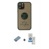 MARSİLYAN™- iPhone 12 Pro Max Kılıf Yörünge Çizgi - Şeffaf Royal Nano Ekran Koruyucu + Shine Kamera Lens Koruma Cam - GI
