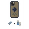 MARSİLYAN™- iPhone 12 Pro Max Kılıf Yörünge Çizgi - Şeffaf Royal Nano Ekran Koruyucu + Shine Kamera Lens Koruma Cam - GI