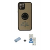 MARSİLYAN™- iPhone 12 Pro Max Kılıf Yörünge Çizgi - Şeffaf Royal Nano Ekran Koruyucu + Shine Kamera Lens Koruma Cam - MI