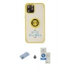 MARSİLYAN™- iPhone 12 Pro Max Kılıf Yörünge Çizgi - Şeffaf Royal Nano Ekran Koruyucu + Shine Kamera Lens Koruma Cam - MI