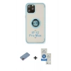 MARSİLYAN™- iPhone 12 Pro Max Kılıf Yörünge Çizgi - Şeffaf Royal Nano Ekran Koruyucu + Shine Kamera Lens Koruma Cam - PE