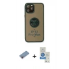 MARSİLYAN™- iPhone 12 Pro Max Kılıf Yörünge Çizgi - Şeffaf Royal Nano Ekran Koruyucu + Shine Kamera Lens Koruma Cam - PE