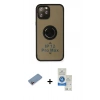 MARSİLYAN™- iPhone 12 Pro Max Kılıf Yörünge Çizgi - Şeffaf Royal Nano Ekran Koruyucu + Shine Kamera Lens Koruma Cam - PE