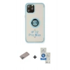 MARSİLYAN™- iPhone 12 Pro Max Kılıf Yörünge Çizgi - Şeffaf Royal Nano Ekran Koruyucu + Shine Kamera Lens Koruma Cam - SABE