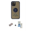 MARSİLYAN™- iPhone 12 Pro Max Kılıf Yörünge Çizgi - Şeffaf Royal Nano Ekran Koruyucu + Shine Kamera Lens Koruma Cam - SABE