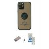 MARSİLYAN™- iPhone 12 Pro Max Kılıf Yörünge Çizgi - Şeffaf Royal Nano Ekran Koruyucu + Shine Kamera Lens Koruma Cam - SABE