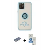 MARSİLYAN™- iPhone 12 Pro Max Kılıf Yörünge Çizgi - Şeffaf Royal Nano Ekran Koruyucu + Renkli Kamera Lens Koruma Cam - YL