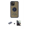 MARSİLYAN™- iPhone 12 Pro Max Kılıf Yörünge Çizgi - Şeffaf Temperli Cam Ekran Koruyucu + Renkli Kamera Lens Koruma Cam - MI