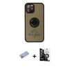 MARSİLYAN™- iPhone 12 Pro Max Kılıf Yörünge Çizgi - Şeffaf Temperli Cam Ekran Koruyucu + Shine Kamera Lens Koruma Cam - MI
